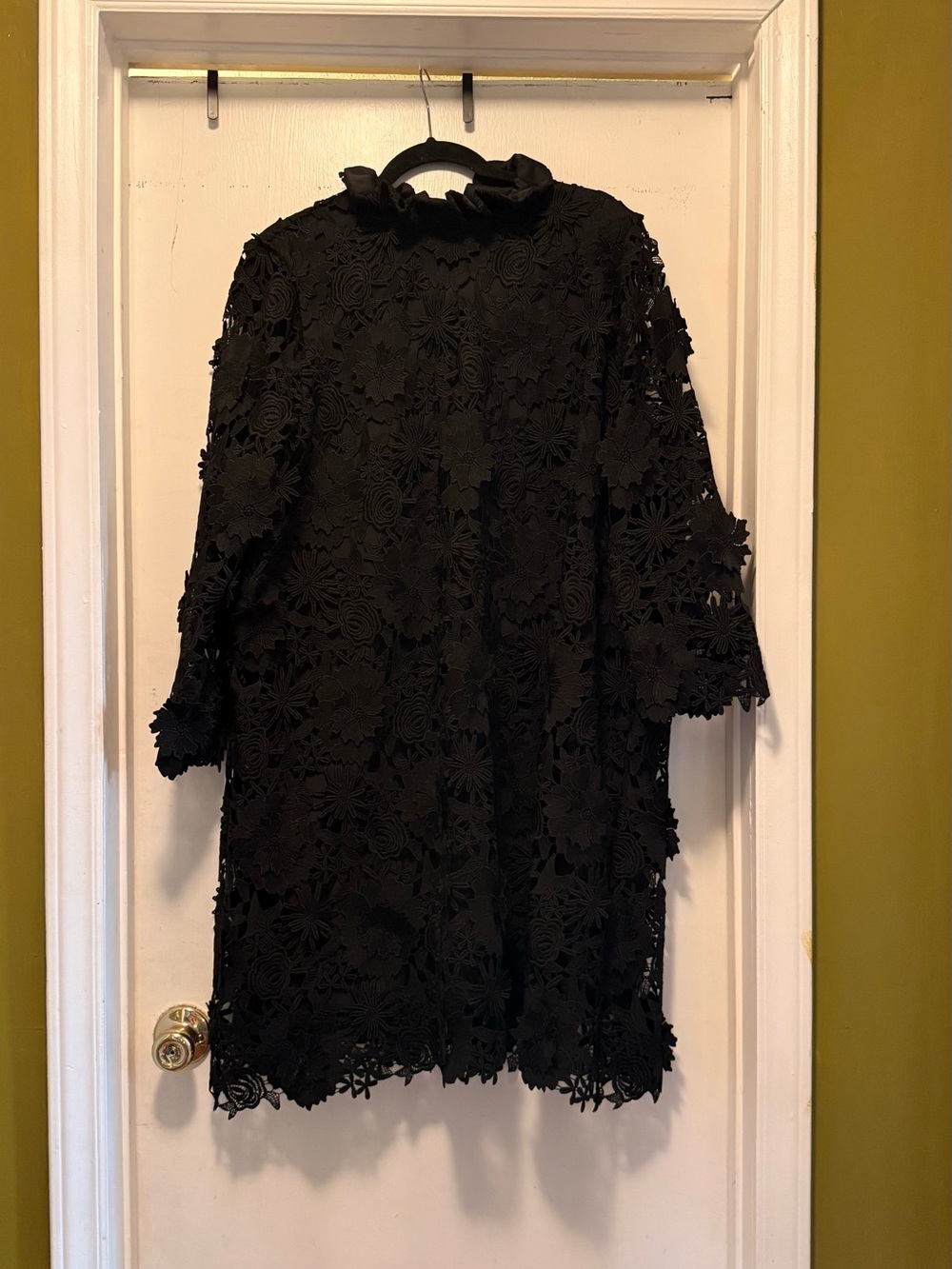 NWT Tuckernuck Black Guipure Lace Dress XXXL